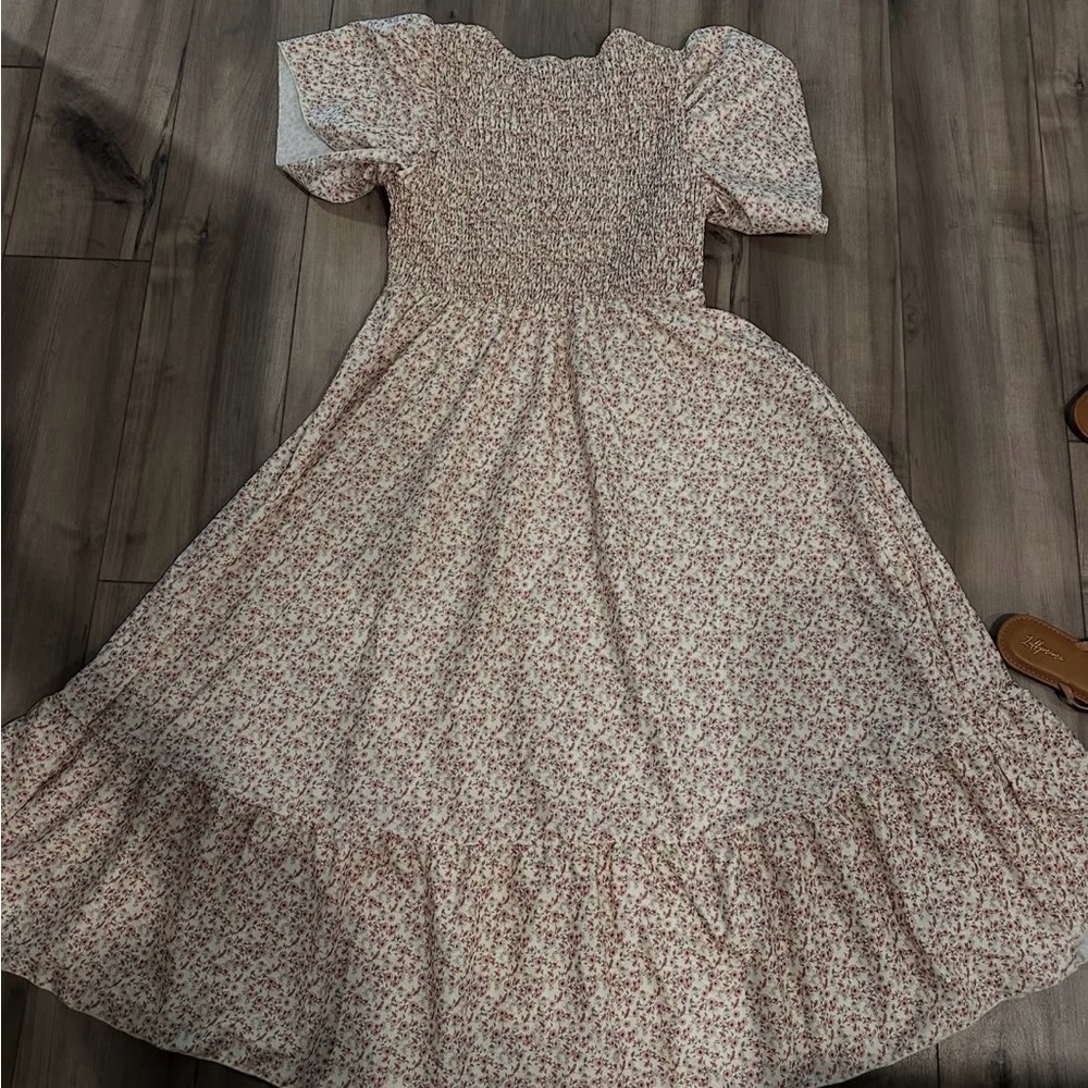 Floral Puff Sleeve Maxi Dress
